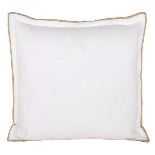 Funda Cojín Lino Seoni Blanc 45x45 cm