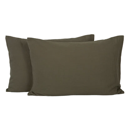 Funda Cojín Mykonos Kaki 50x70 cm - Set de 2