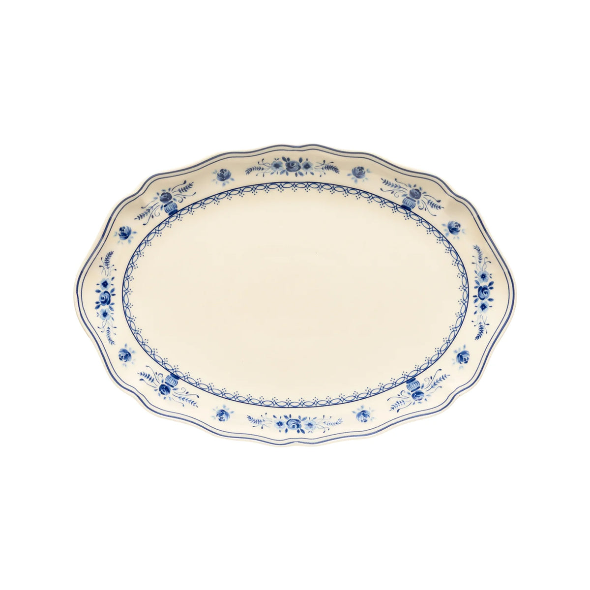 Plato Ovalado VILA 32 cm Beige-Blue