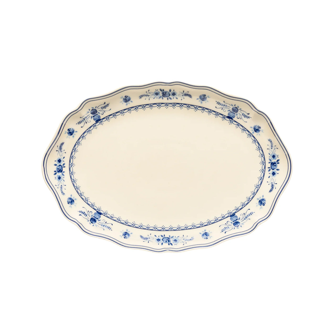Plato Ovalado VILA 32 cm Beige-Blue