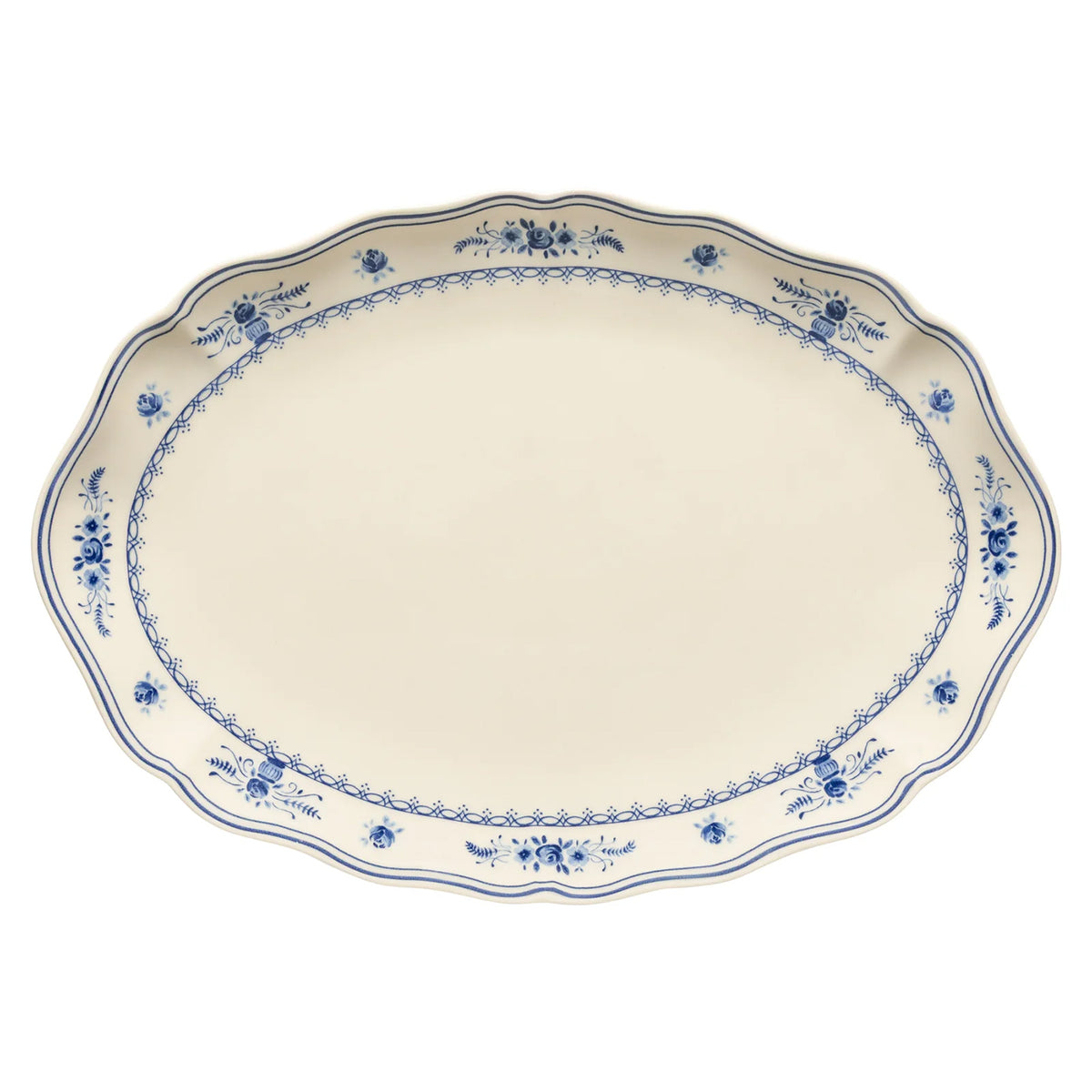 Plato Ovalado VILA 40 cm Beige-Blue