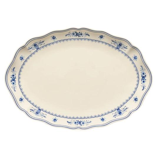 Plato Ovalado VILA 40 cm Beige-Blue