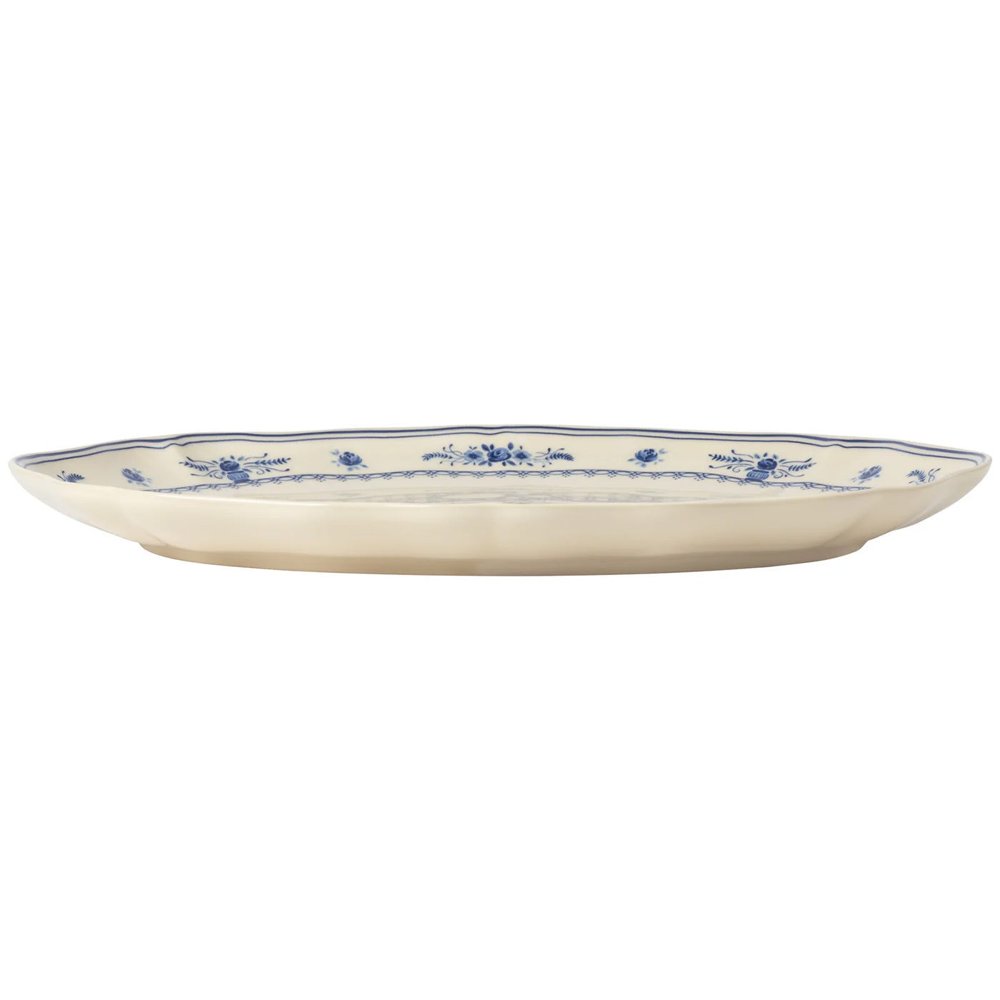 Plato Ovalado VILA 40 cm Beige-Blue