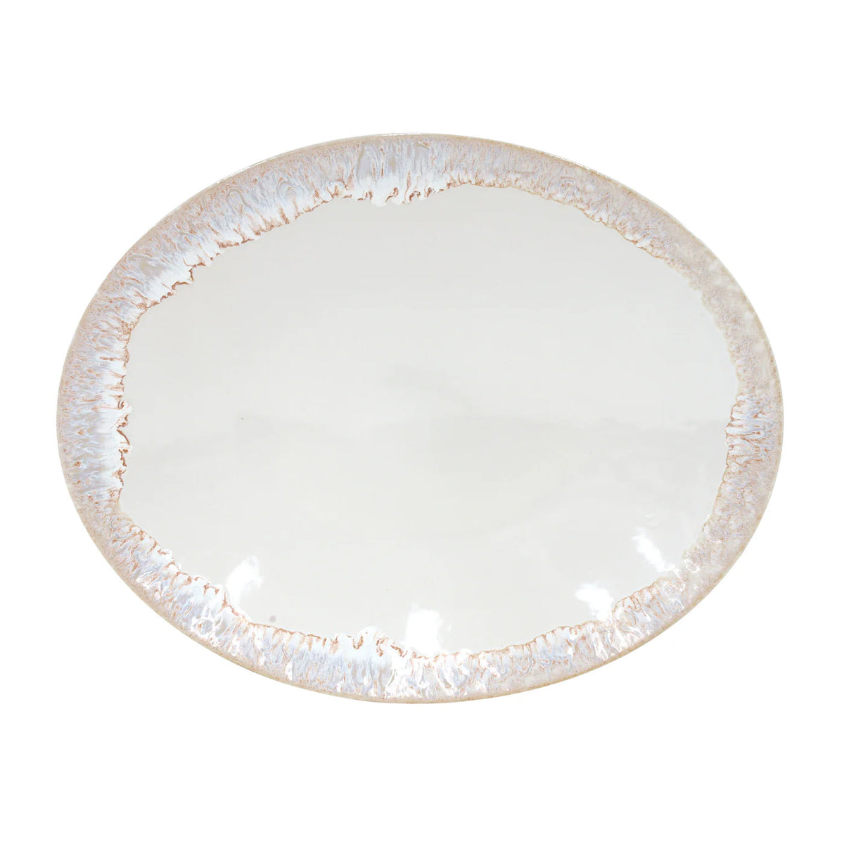 Plato Ovalado Taormina 41 cm Blanco