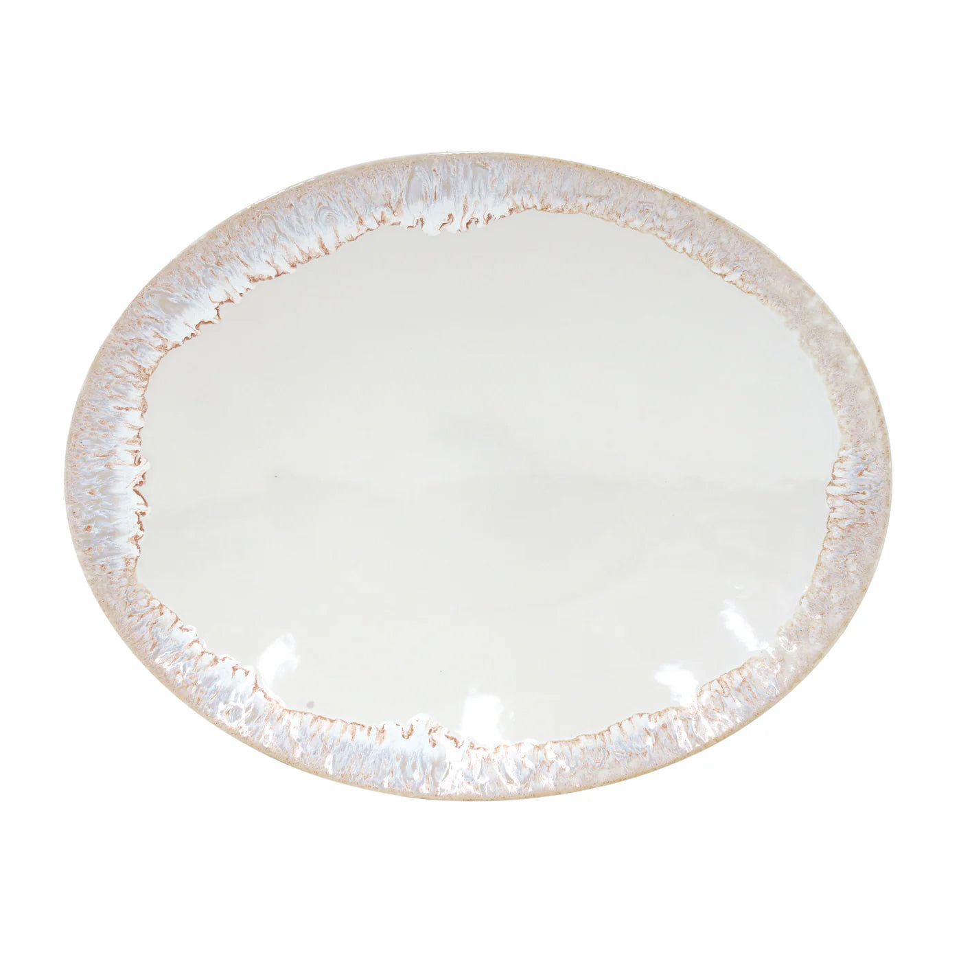 Plato Ovalado Taormina 41 cm Blanco