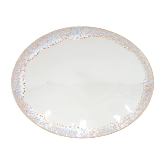 Plato Ovalado Taormina 41 cm Blanco