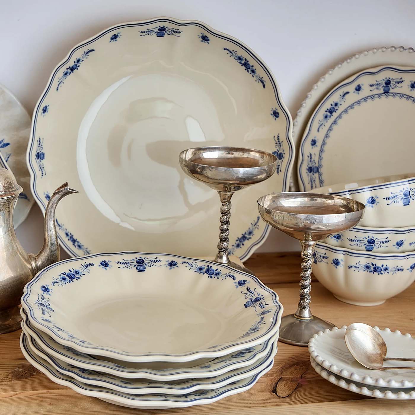 Bowl Servir VILA 34 cm Beige-Blue