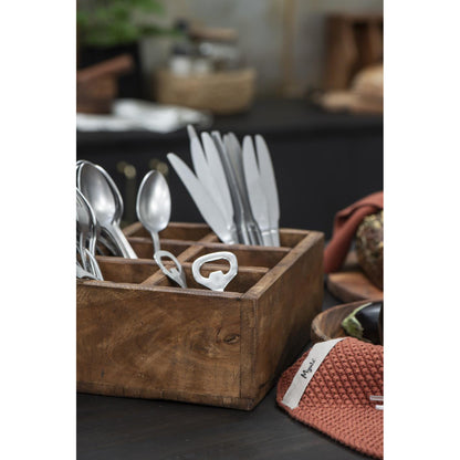 Caja de madera con 6 compartimentos