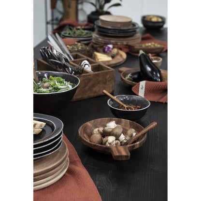 Bowl con Mango Pequeño Madera de Acacia 20 cm