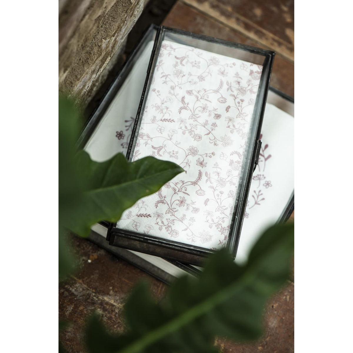 Caja de Vidrio con Tapa Rectangular 12x22 cm