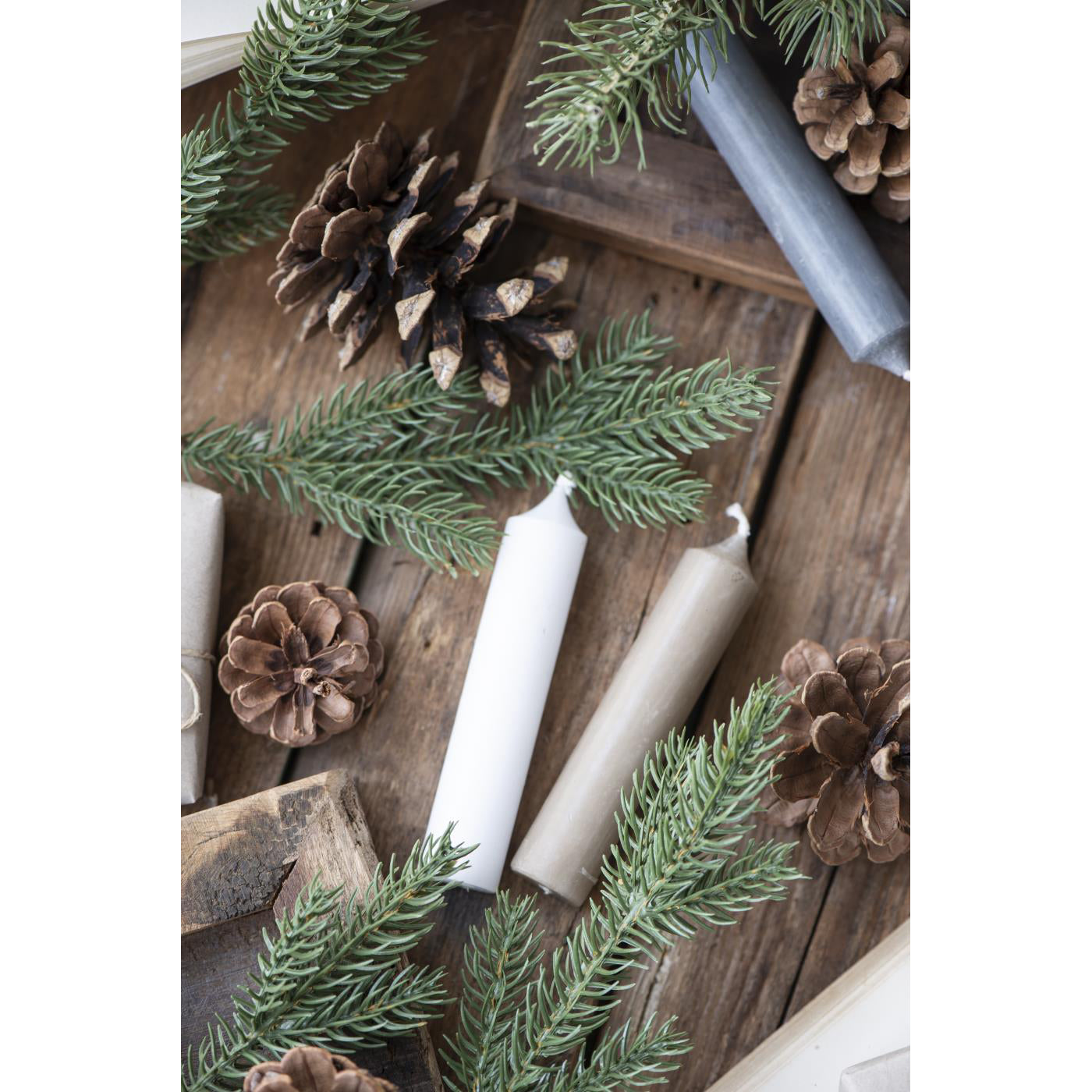 Vela Dinner Pequeña Lino Ø:2.2 H:11