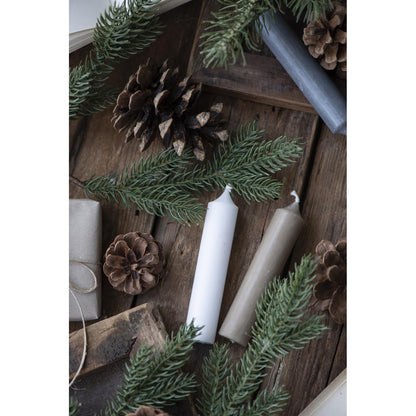 Vela Dinner Pequeña Gris Ø:2.2 H:11