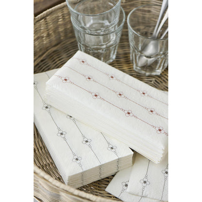 Servilletas con Diseño Flores Burned Rose 16 unidades de 10x20 cm