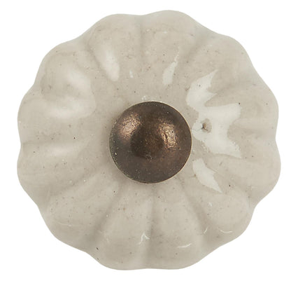 Tirador Cerámica Crema Flor