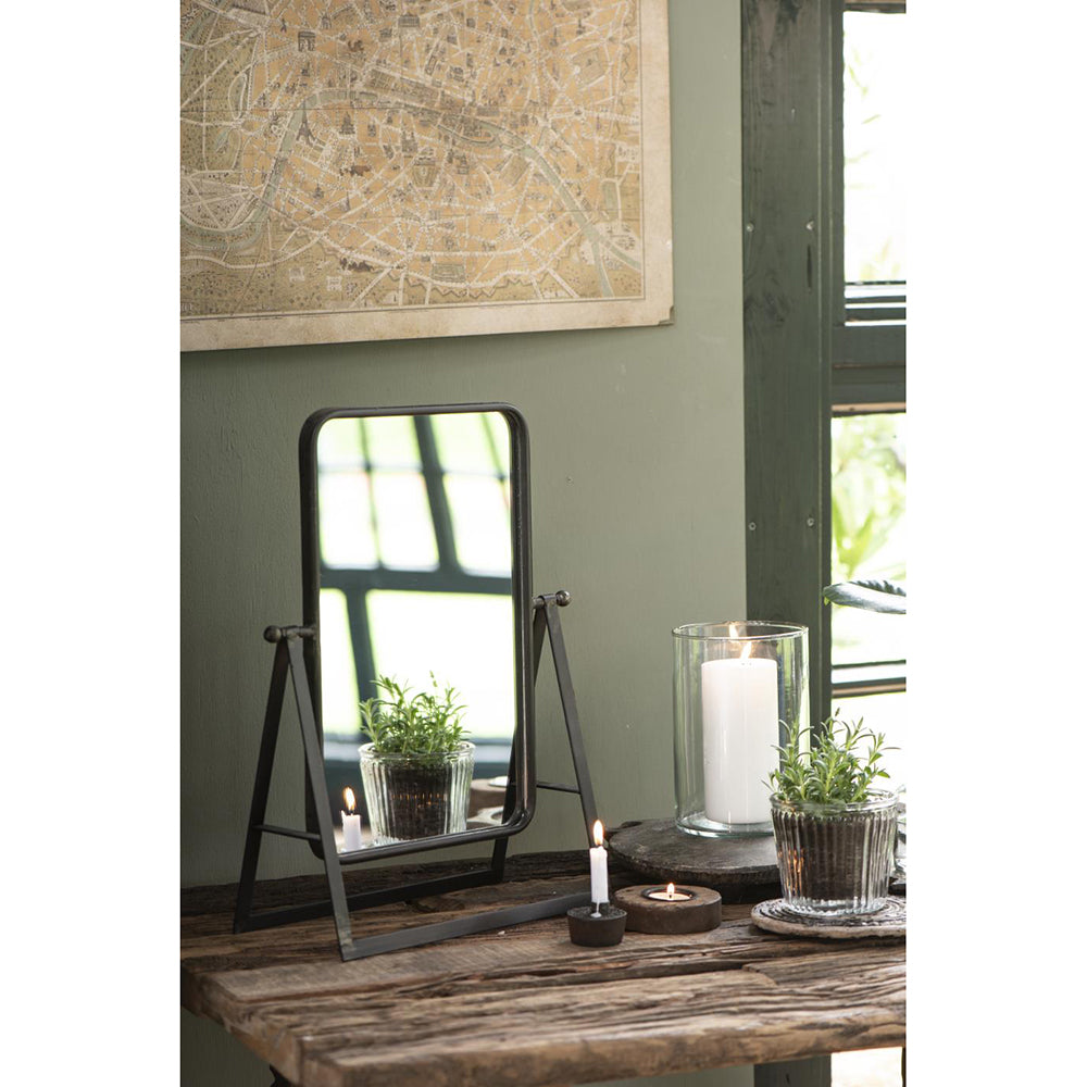Espejo de Mesa Rectangular Negro