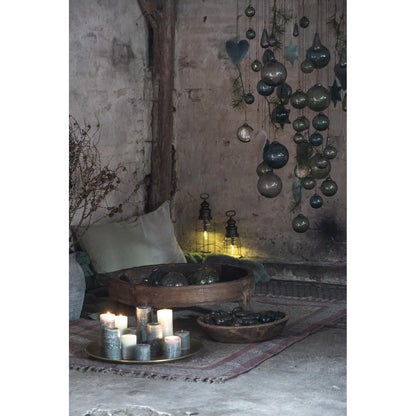 Vela Rústica Verde Ø: 7 cm H: 7,5 cm