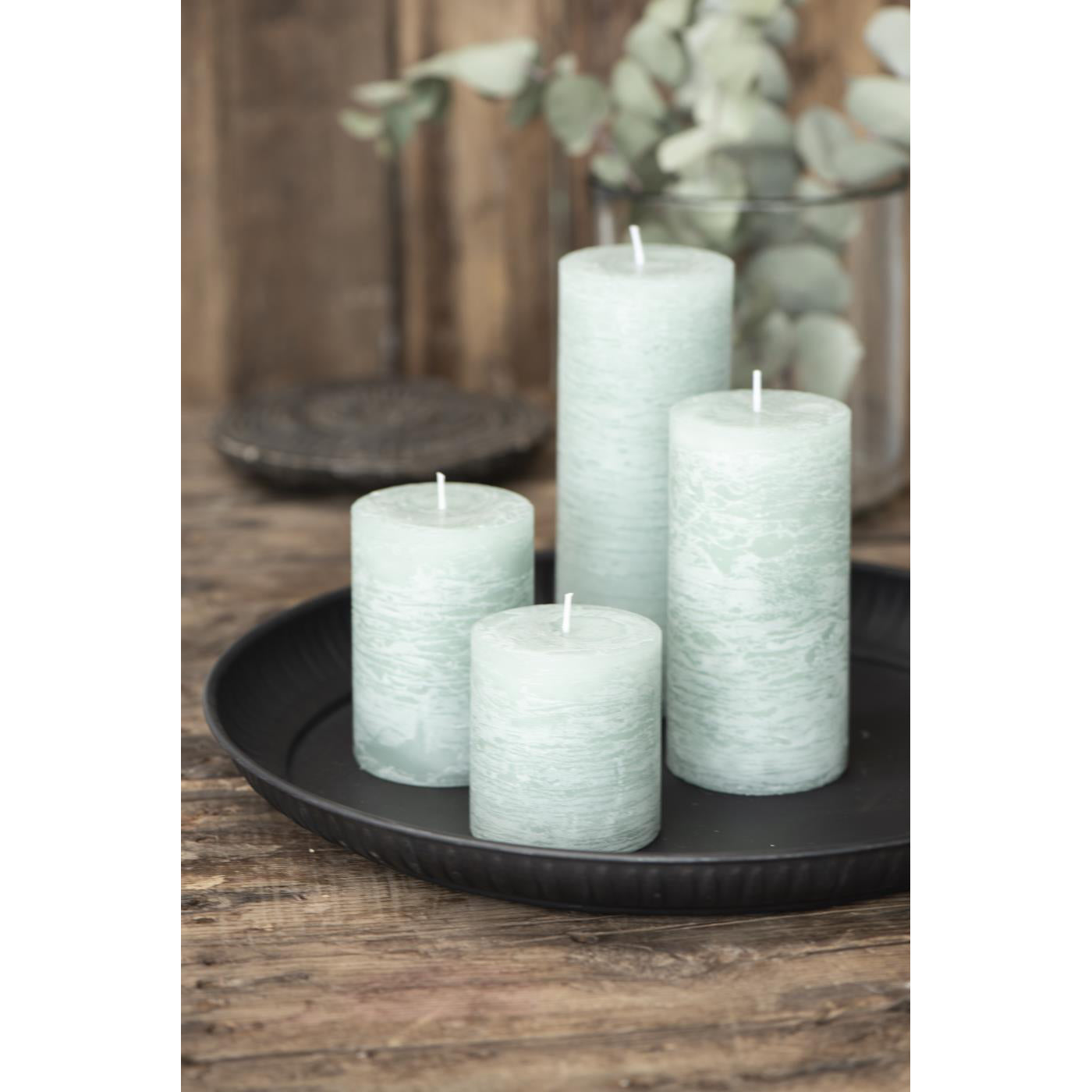 Vela Rústica Verde Ø: 7 cm H: 7,5 cm