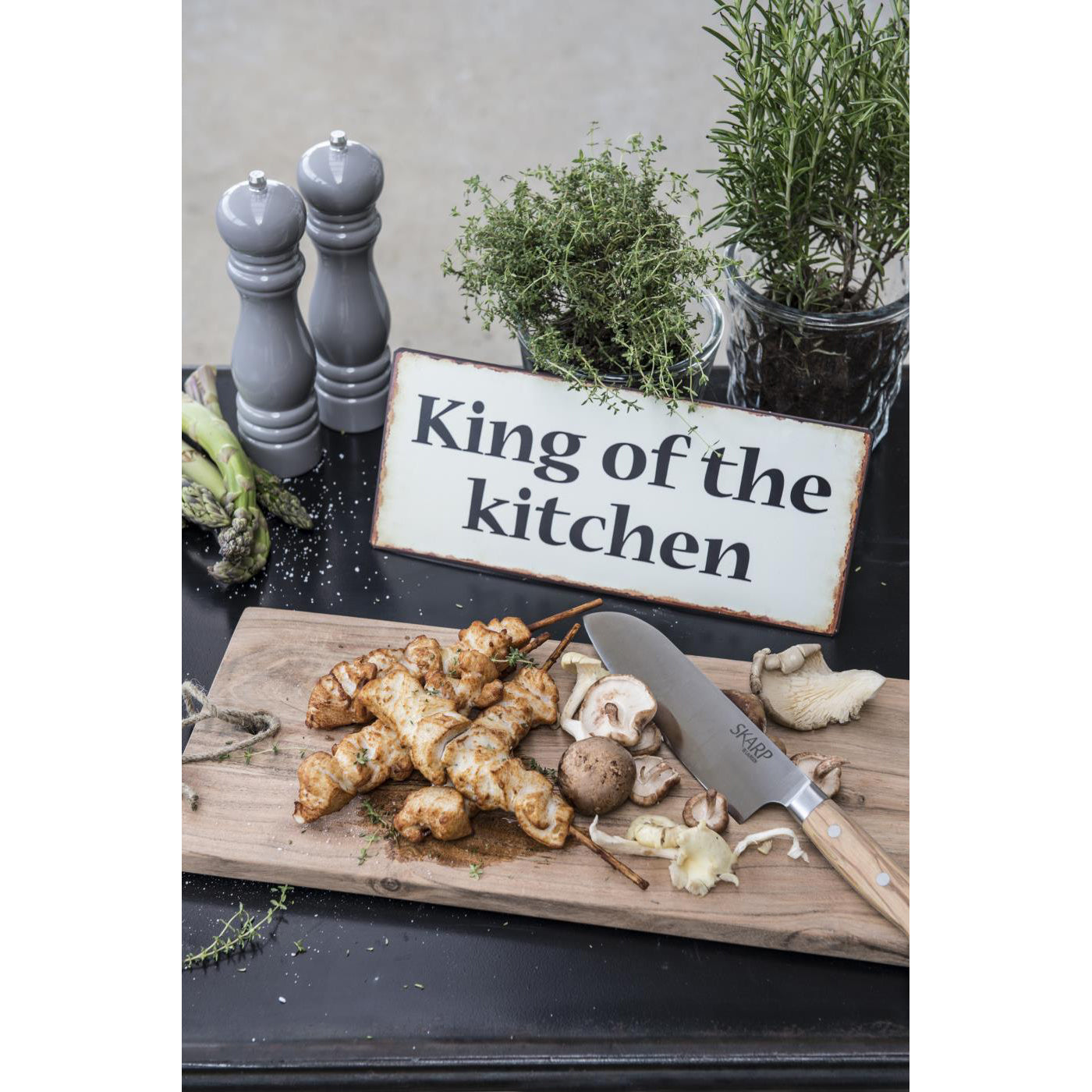 Salero/Pimentero color Gris Claro  - 2 unidades