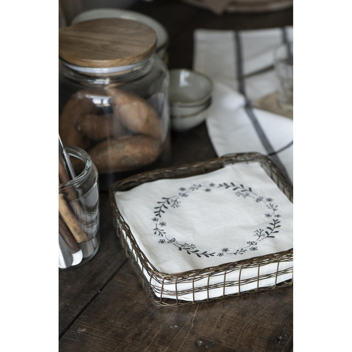 Servilletero Metálico 22x22 cm