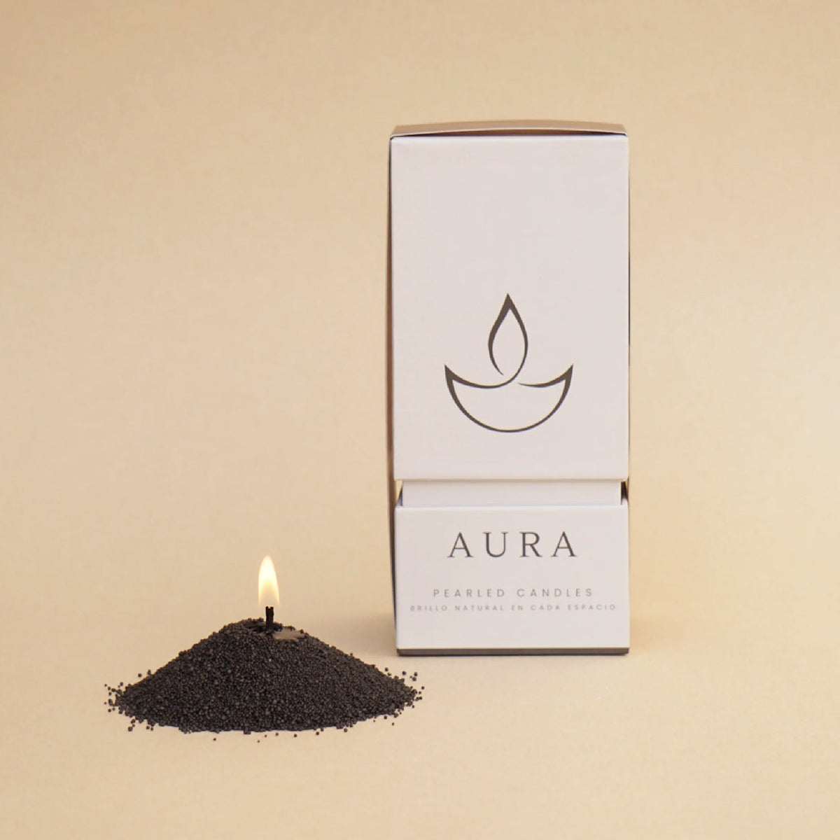 Vela Perlada Color Negro 500 gr