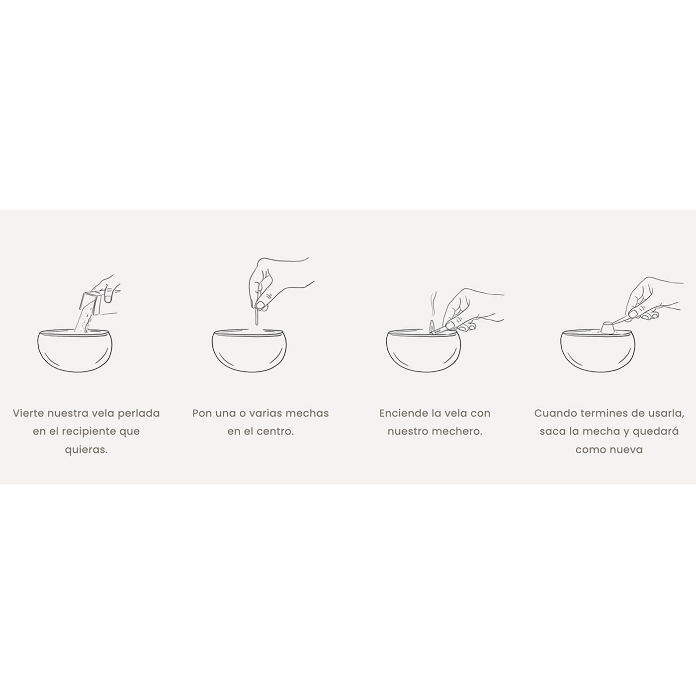 Vela Perlada Color Arena 500 gr