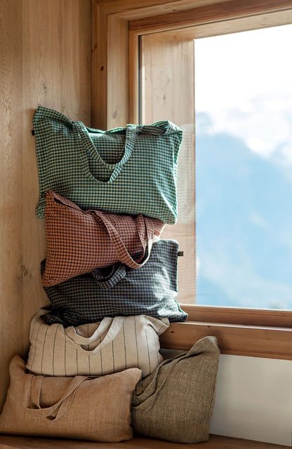 Bolso lino Piana II Bleu de Prusse