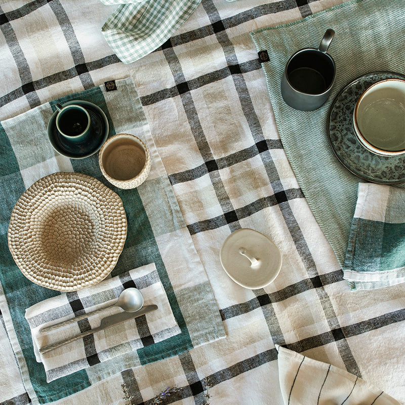 Set 6 Servilletas Lino Palma Celadon