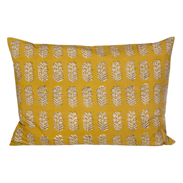Funda Cojin Algodón Bangalore Mustard Black 50x70 cm