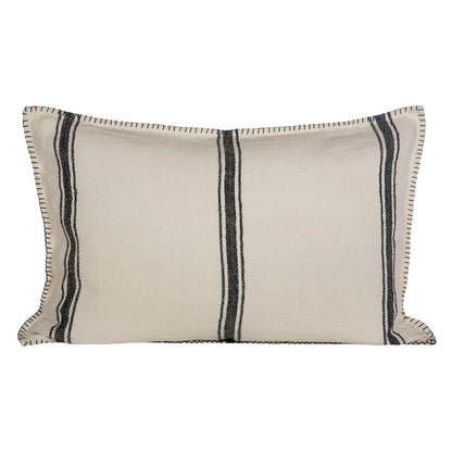 Funda Lino Niza Marfil/Negro 40x60 cm