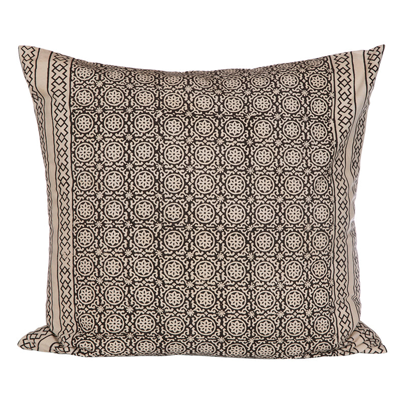 Funda Cojín Algodón Pune Black 60x60 cm