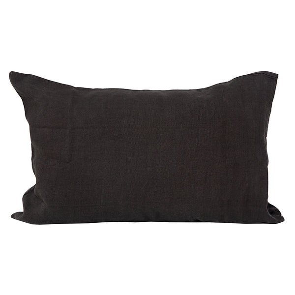 Funda Almohada Lino Viti Charbon